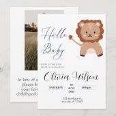 Invitation Moderne tout en un baby shower photo (Devant / Derrière)