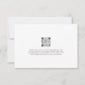 Invitation Moderne Trois photos Code QR RSVP Mariage (Dos)