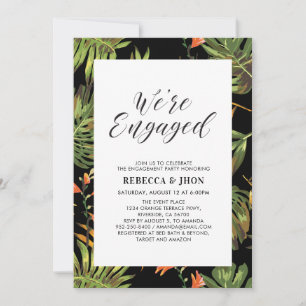 Invitation Moderne Tropical Fête de fiançailles "Nous somme