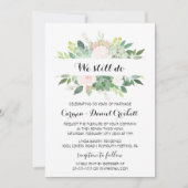 Invitation Moderne Tropical Floral Vow Renouvellement (Devant)