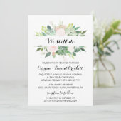 Invitation Moderne Tropical Floral Vow Renouvellement (Debout devant)