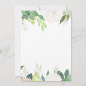 Invitation Moderne Tropical Floral Vow Renouvellement (Dos)