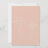 Invitation Moderne Tropical Vibrant Orange Mariage (Dos)