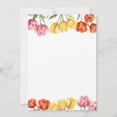 Invitation Moderne Tulipes Orange Baby shower Floral Invitati (Dos)