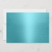 Invitation Moderne Turquoise Love Fête des mariées d'échelle  (Dos)