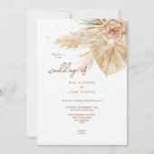 Invitation Moderne, typographie Mariage de automne Boho (Devant)
