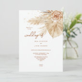 Invitation Moderne, typographie Mariage de automne Boho (Debout devant)