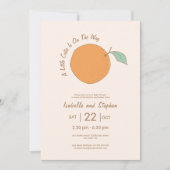 Invitation Moderne Un Code QR Orange Un Peu Cutie | Baby show (Devant)