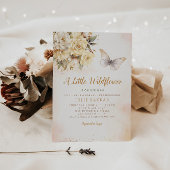 Invitation Moderne Un Petit Fleur sauvage Boho Baby Girl Douc
