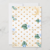 Invitation moderne un petit roi lune et étoiles baby shower (Dos)