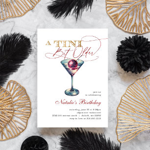Invitation Moderne Un peu plus vieux Martini Cerise Anniversa