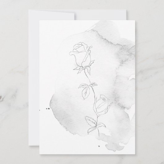 Invitation Moderne unique couleur bleu pêche et gris mariage (Dos)