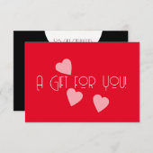 Invitation MODERNE Valentines Day Hearts Certificat cadeau (Devant / Derrière)