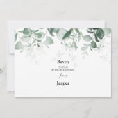 Invitation Moderne verdure White Mariage Groomsman Propositio (Dos)