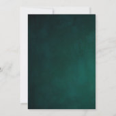 Invitation Moderne Vert & Or ⎮Rose Élégant Mariage (Dos)