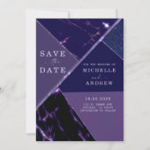 Invitation Moderne violet Enregistrer le Modèle de date (Devant)