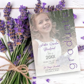 Invitation Moderne violet fantaisie Vellum superposition effe