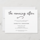 Invitation Moderne Violet Le Lendemain Après-Mariage (Devant)
