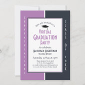 Invitation Moderne Virtual Graduation Party (Devant)