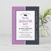Invitation Moderne Virtual Graduation Party (Debout devant)