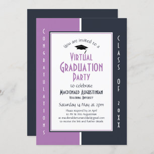 Invitation Moderne Virtual Graduation Party