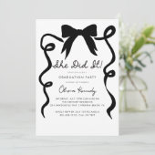 Invitation Moderne Whimsical à la mode Photo Graduation Party (Debout devant)