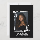 Invitation Moderne Whimsical à la mode Photo Graduation Party (Dos)