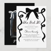 Invitation Moderne Whimsical à la mode Photo Graduation Party (Devant / Derrière)