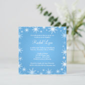 Invitation Moderne Winter Wonderland Snowflake Bat mitzvah (Debout devant)