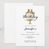 Invitation Modernes, élégants 35. Einladung zum Geburtstag (Devant / Derrière)