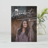 Invitation Modernisation Script Graduate 2 Photos Graduation (Debout devant)