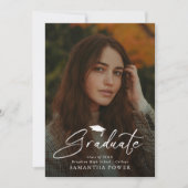 Invitation Modernisation Script Graduate 2 Photos Graduation (Devant)