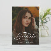 Invitation Modernisation Script Graduate 2 Photos Graduation (Debout devant)