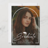 Invitation Modernisation Script Graduate 2 Photos Graduation (Devant)