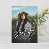 Invitation Modernisation Script Graduate 2 Photos Graduation (Debout devant)