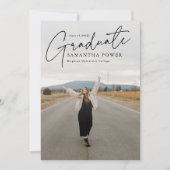 Invitation Modernisation Script Graduate 2 Photos Graduation (Devant)