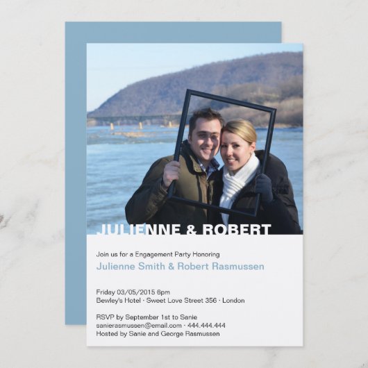 Invitation Moderniser votre propre groupe d'engagement photo (Devant / Derrière)