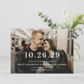 Invitation Modernisez Votre Date De Mariage Photo Enregistrez (Debout devant)