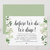 Invitation Modernité végétale, dîner de répétition de mariage (Devant / Derrière)