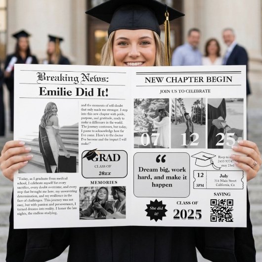 Invitation ModernMinimalist College Graduation Journal