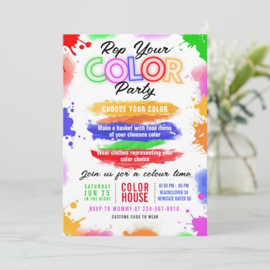 Invitation modifiable à la lumière de la fête de c (Debout devant)