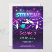 Invitation modifiable de bowling (Devant)