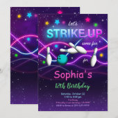 Invitation modifiable de bowling (Devant / Derrière)