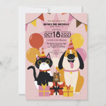 Invitation modifiable de fête d'anniversaire de ch