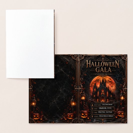 Invitation modifiable de gala d'Halloween | Gothiq (Affichage)