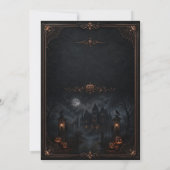 Invitation modifiable de nuit d'Halloween gothique (Dos)