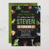 Invitation modifiable de nuit pour reptile et inse (Devant / Derrière)