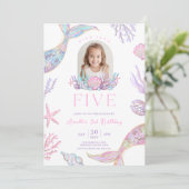 Invitation modifiable de plongée avec cinq sirènes (Debout devant)