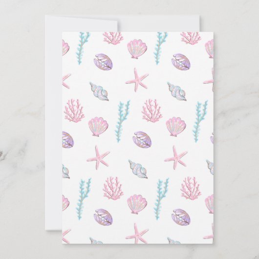 Invitation modifiable de plongée avec cinq sirènes (Dos)