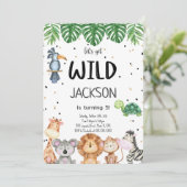 Invitation modifiable de safari (Debout devant)